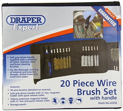 Draper Expert 22232 szczotka druciana zestaw (20 elementów) BBS