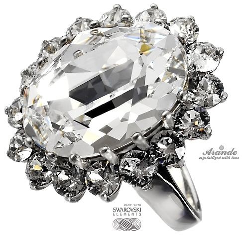 Swarovski Arande piękny pierścionek ROYAL CRYSTAL SREBRO 4323072582