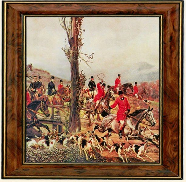 BR Carmani Obrazek w brązowej ramce Kossak wyjazd na polowanie - CARMANI 261-8207