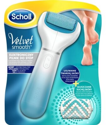 Scholl Pilnik elektryczny do stóp Velvet Smooth Niebieski