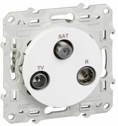 Schneider Gniazdo podtynkowe R/TV/SAT końcowe Odace S530461 aluminium