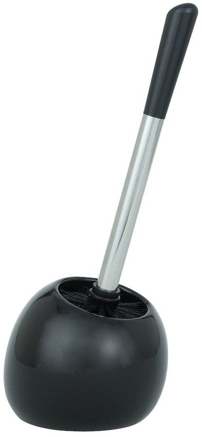 Wenko Pojemnik na szczotkę + szczotka WC Polaris Black, czarny, 35x15x19 cm