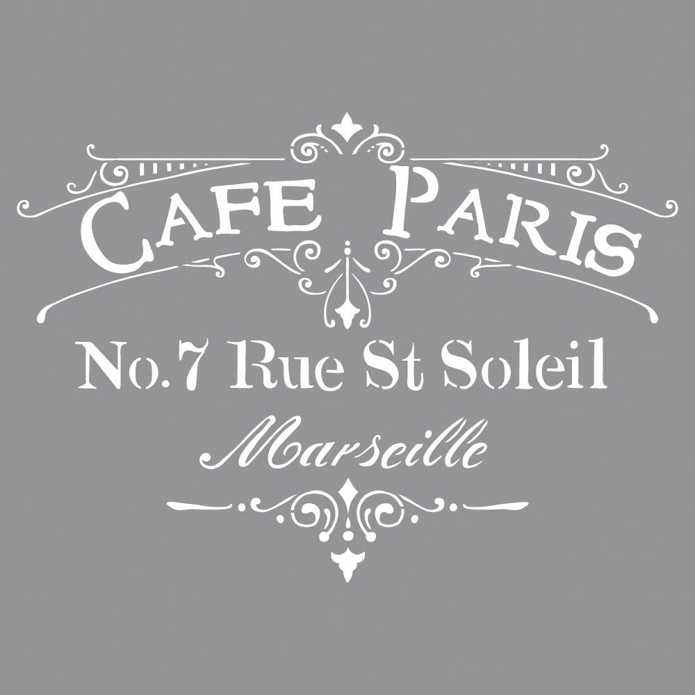 Rayher Rayher, szablon, Cafe Paris