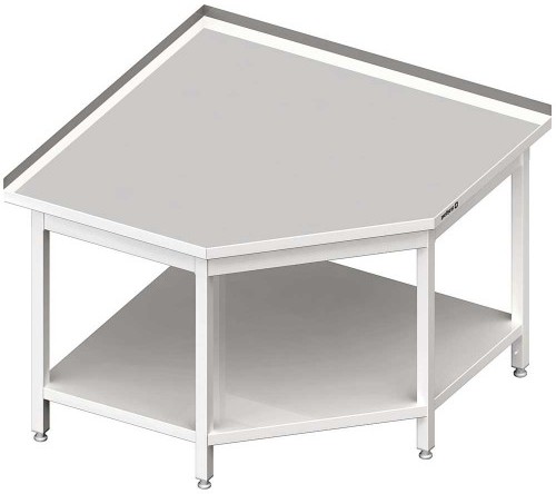 Stalgast Stół przyścienny narożny z półką 600x600x850 mm 980126060