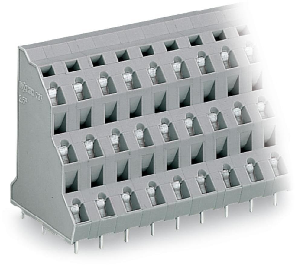 Wago Terminal 3-poziomowy 2.50 mm Ilość PIN 24 737-508 Kolor szary 16 szt 737-508