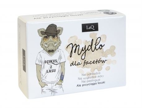 LAQ Mydło dla Facetów w Kostce Dzikus z Lasu, Węgiel Aktywny 85ml