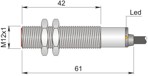 ORNO indukcyjny 12 mm SI12-C2 PNP NC LC10 I12000223
