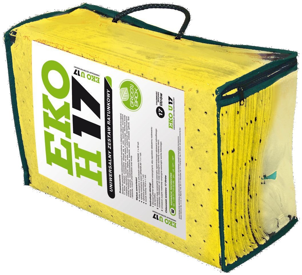 Producent Green Service Zestaw Ratunkowy Chemiczny Eko H17, Chłonność 16 L. Żółty 16 L.