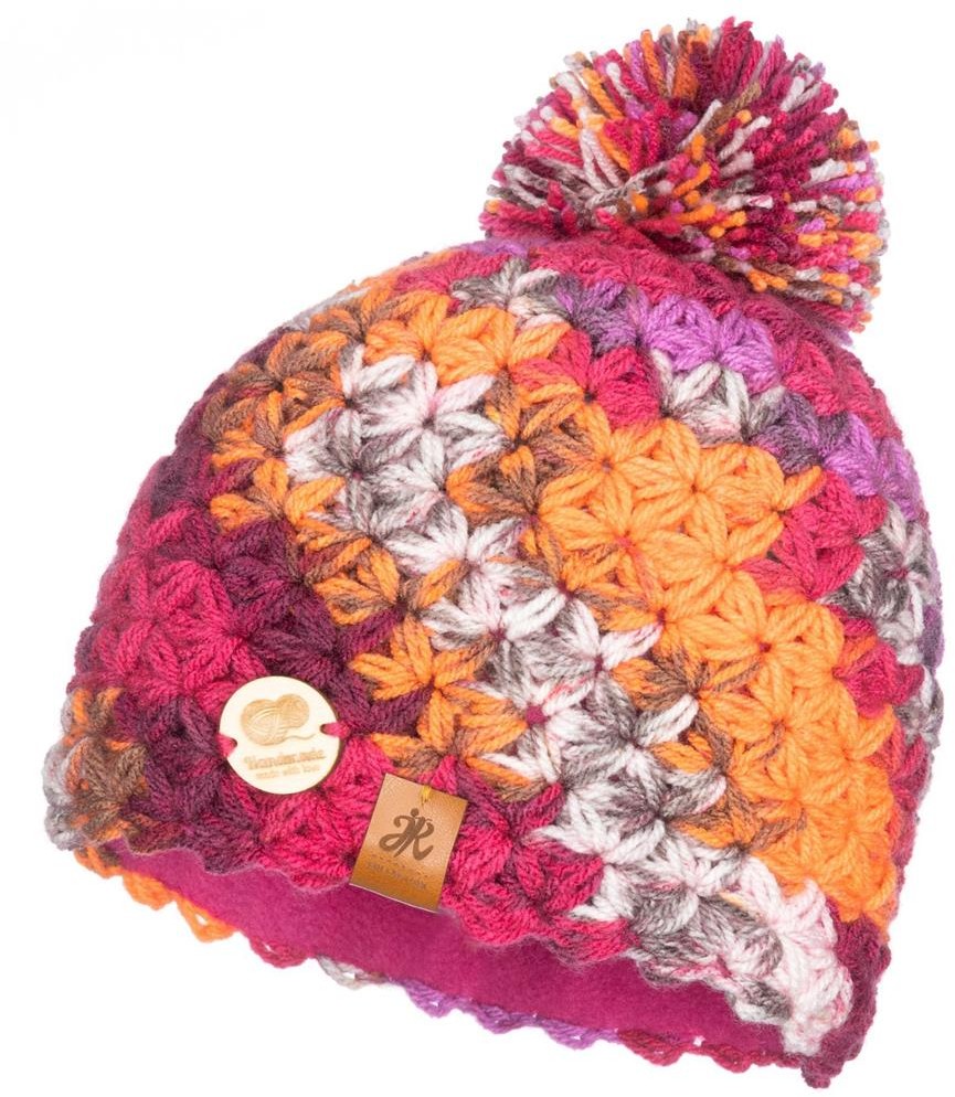 Ciepła czapka zimowa z pomponem Handmade