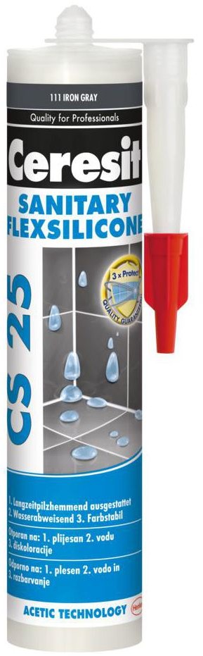 Ceresit Silikon SANITARNY CS-25 jasno szary