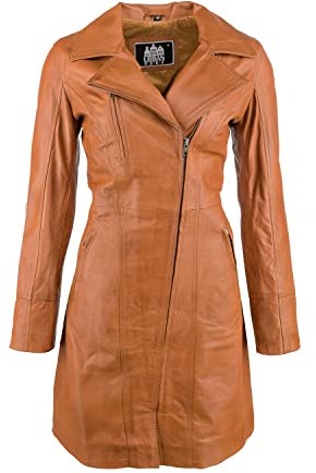 Urban Leather Elegancki płaszcz damski 107, taneczny, rozmiar: 2XL UR-107