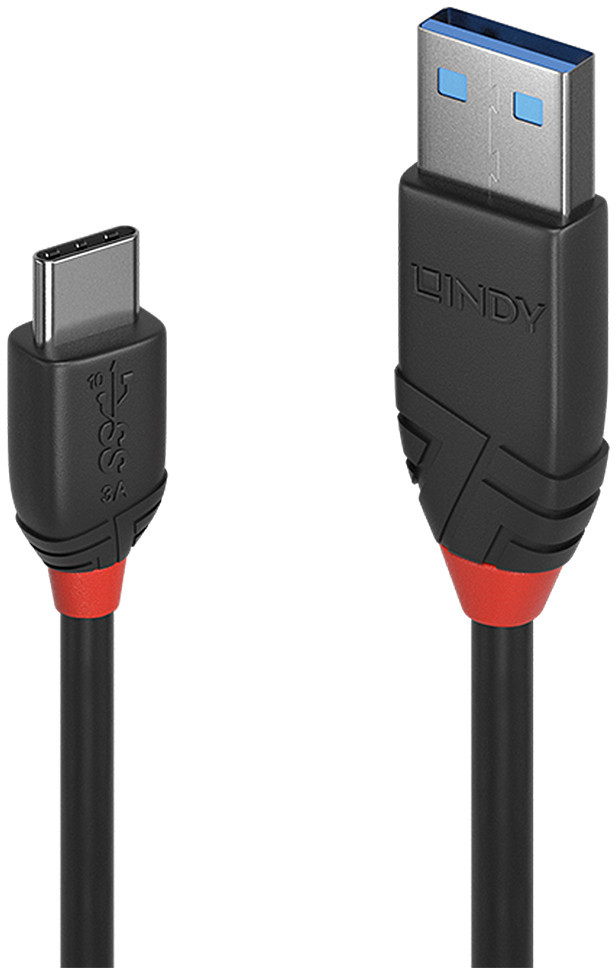 Lindy 36916 Kabel USB 3.1 A-C Black Line 1m LY-36916