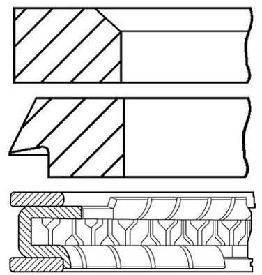 GOETZE Zestaw pierścieni tłoka 08-208807-00