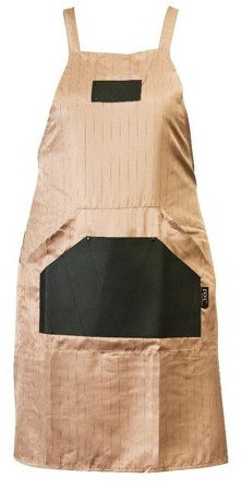 Fox fartuch barber expert brązowy wąskie czarne pasy