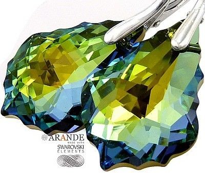 Swarovski 22Mm Kolczyki Sahara Srebro