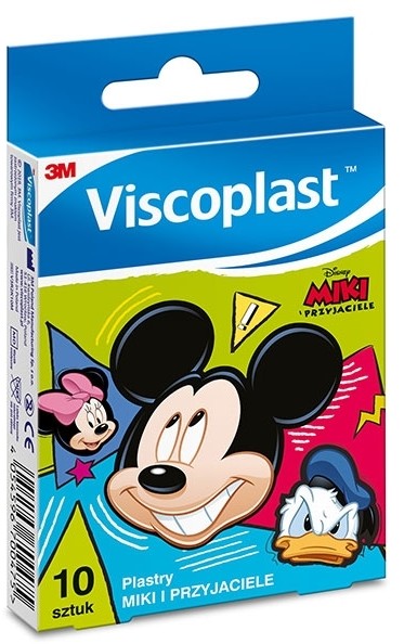 3M Poland Plastry Viscoplast Zestaw dla dzieci Miki i przyjaciele x10 sztuk