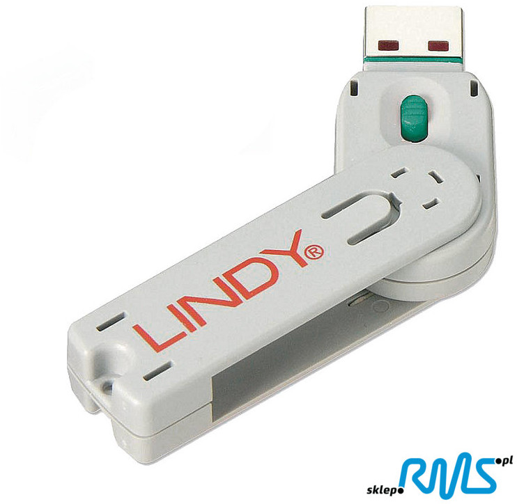 LINDY 40621 Klucz do blokady portów USB A zielony LY-40621