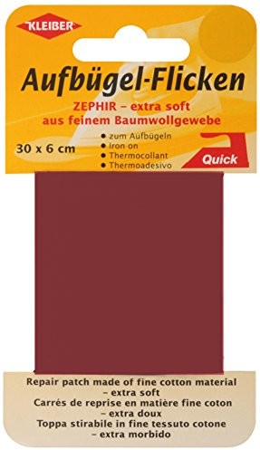 Kleiber 30 x 6 cm bardzo miękka, delikatna, bawełniana wollaus powrotu do zdrowia tasiemka do naprasowania 310-15