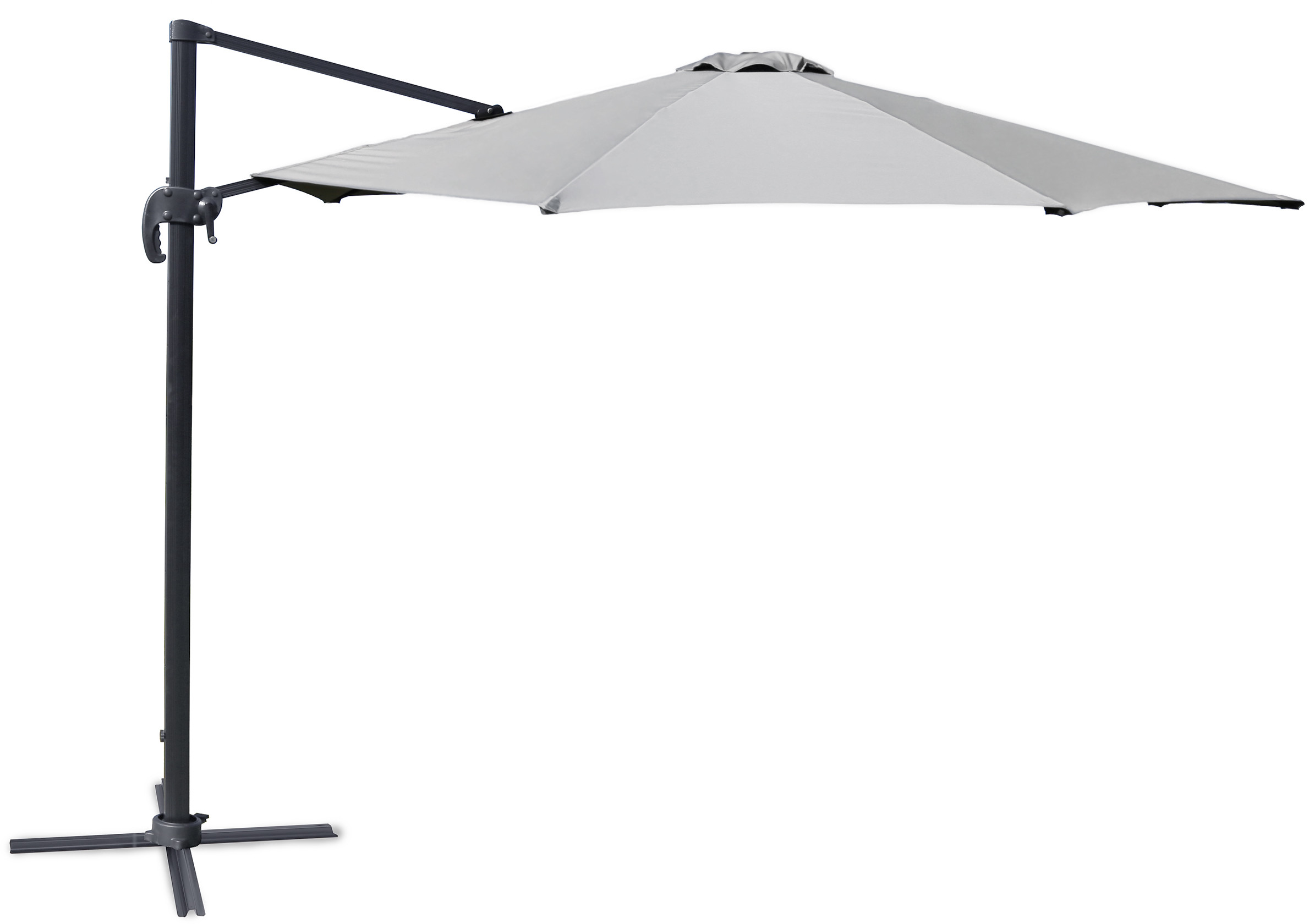 HOME & GARDEN Parasol ogrodowy Roma 350 cm Grey / Light Grey z podstawą 965847