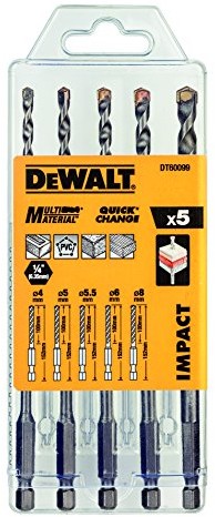 Dewalt DeWALT zestaw 5-częściowy, odporna na uderzenia, 1 sztuki, srebrny, dt60099-QZ wiertło wielofunkcyjnych DT60099-QZ