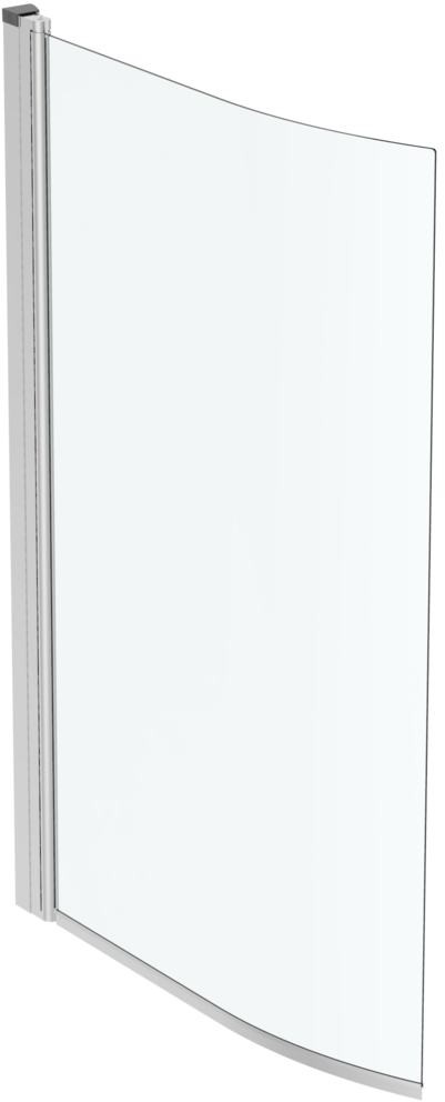 Ideal Standard Connect Air Parawan nawannowy 1-częściowy 89x29x141 cm otwierany profil aluminiowy srebrny szkło przezroczyste E1136EO