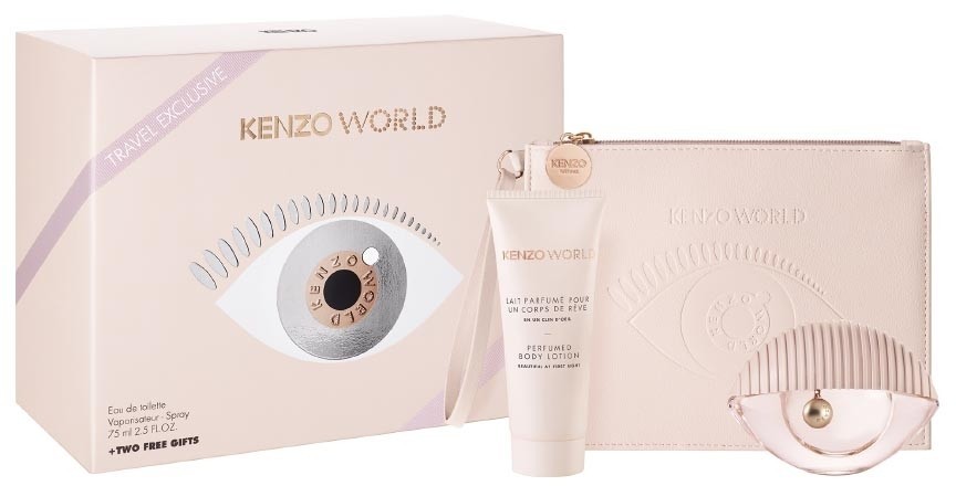 Kenzo World Woda Toaletowa 75ml, Balsam Do Ciała 75ml, Kosmetyczka ZESTAW 3274872381940