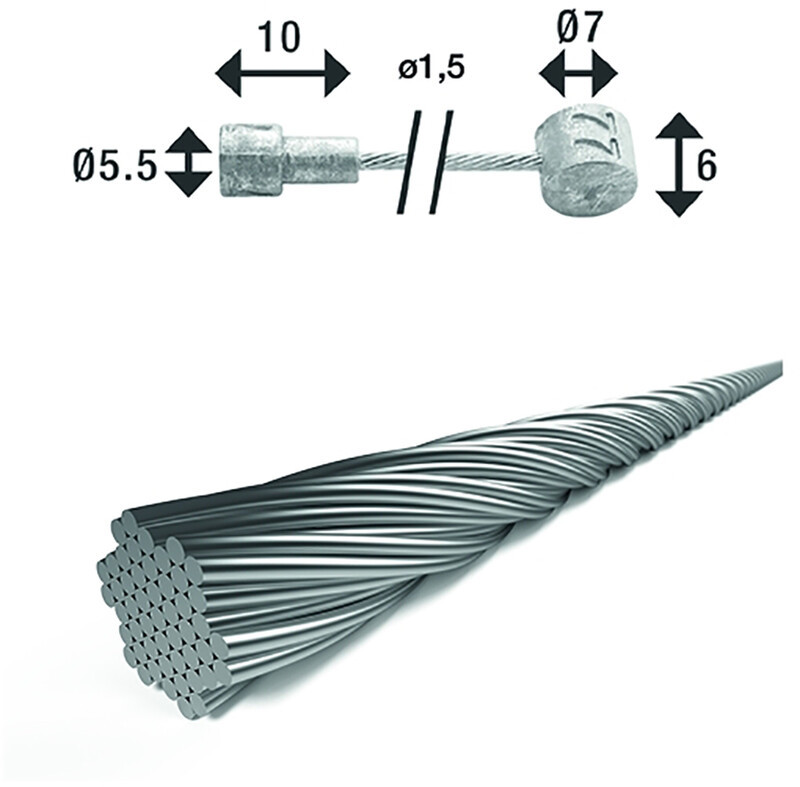 XLC XLC BR-X88 Inner Brake Cable 1,5mm 2250mm 2021 Linki i osłonki hamulcowe 2500365015