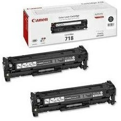 Canon Toner CRG 718 Black 2pack Korp 2 x 3.4K 2662B017