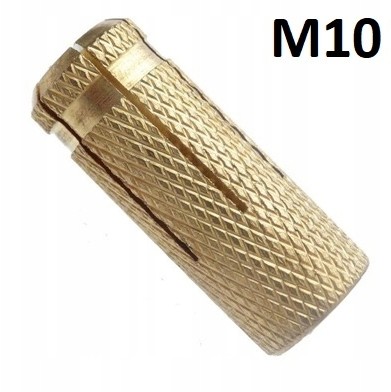 Kotwa tuleja rozporowa mosiężna wbijana M10 10 szt