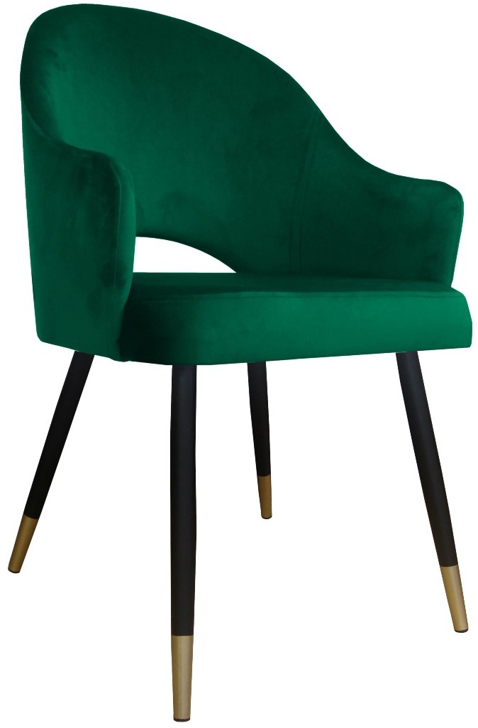 Atos Krzesło JENISEJ VELVET GOLD zielone nowoczesne VELVETGOLD-MG25