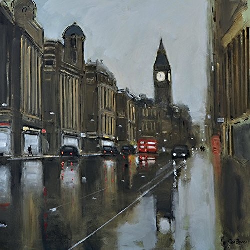 Jon Barker Jon barker whitehall (Londyn), London nadruki na płótnie 40 x 40 cm, wielokolorowa WDC95561