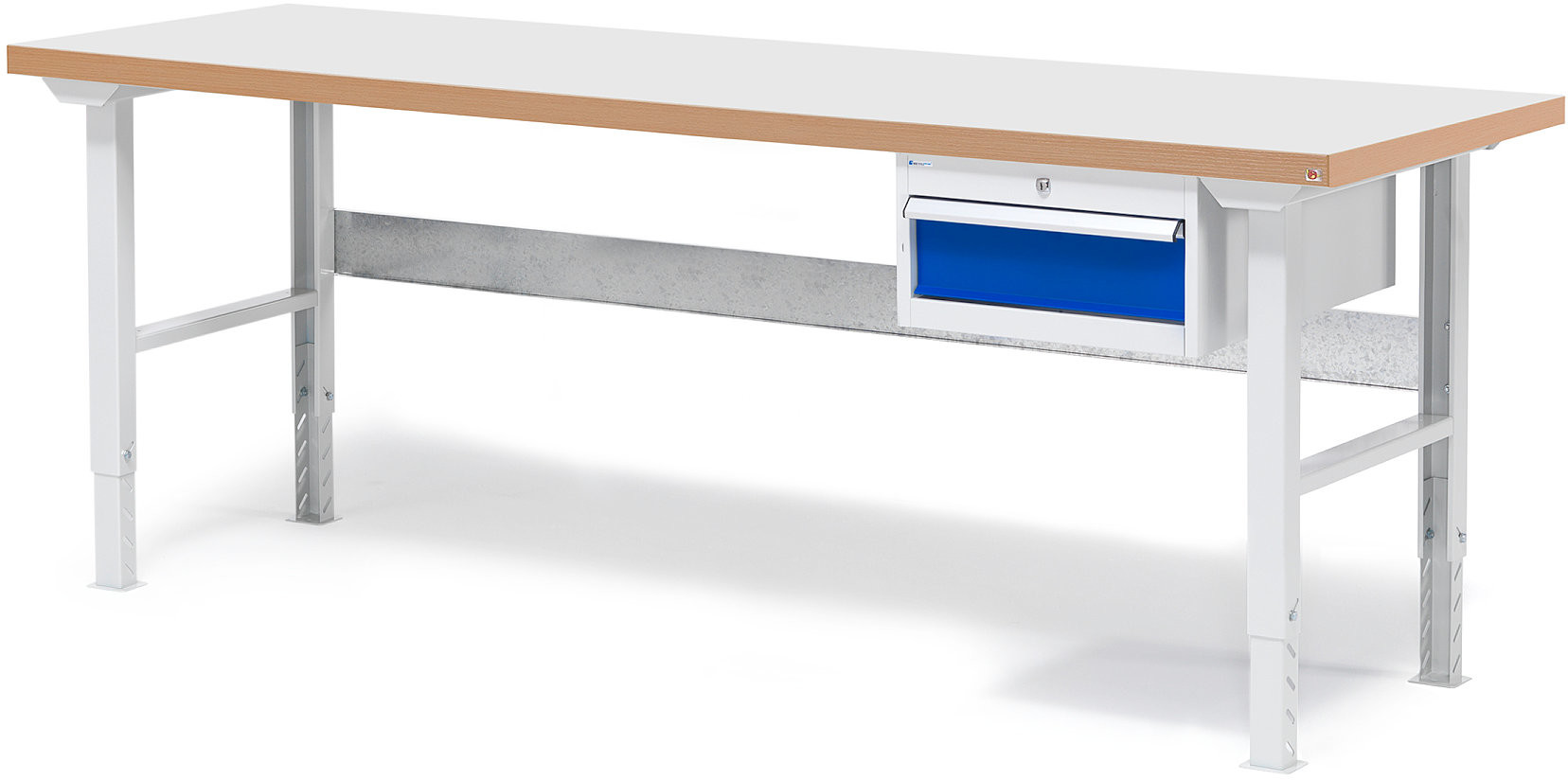 AJ Produkty Stół warsztatowy Blat o warstwie laminowanej, 800x500x2000mm