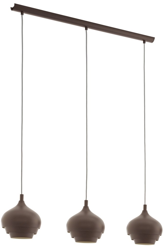 Eglo 97216 - Żyrandol na lince CAMBORNE 3xE27/60W/230V brązowy