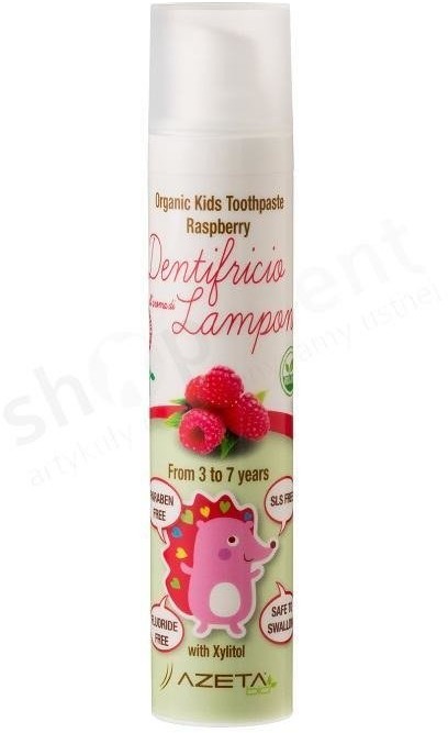 Azeta Azeta Bio Organiczna malinowa pasta do zębów dla dzieci w wieku 3-7 lat 50ml