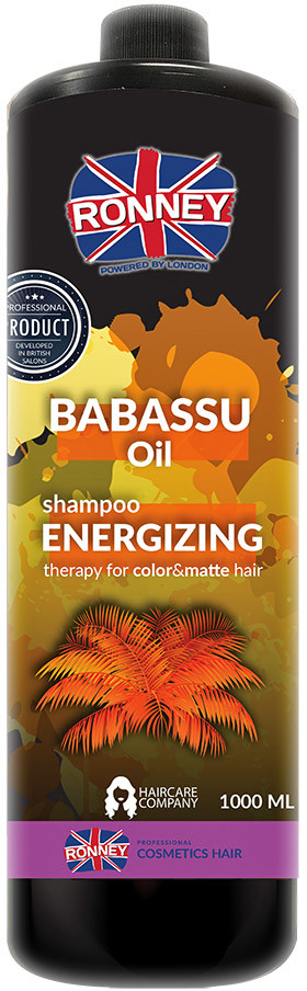 Szampon do włosów farbowanych i matowych Ronney Babassu Oil Energizing 1000ml