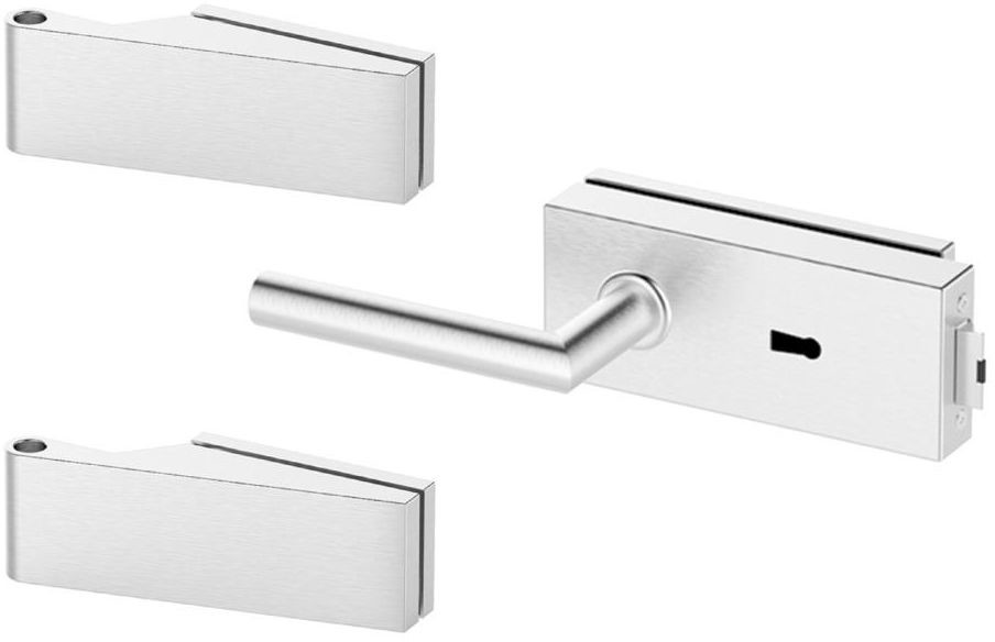 Zestaw okuć do drzwi szklanych PLATO pod klucz Lewy VOSTER