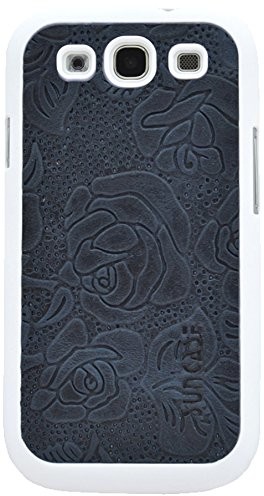 Suncase skórzana osłona Case do modelu Samsung Galaxy S3 I9300 z przezroczystą folią ochronną na wyświetlacz gratis w Rose-niebieskie 4250665518990