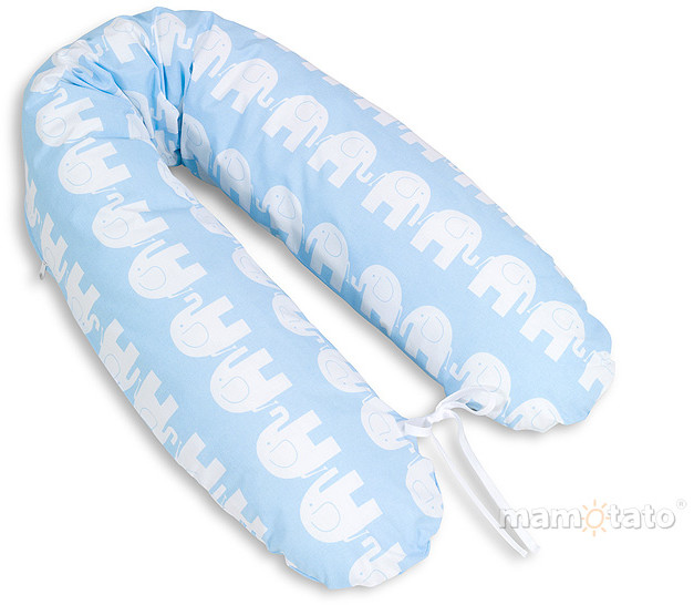 Mamo-Tato Poduszka dla kobiet w ciąży Słoń niebieski