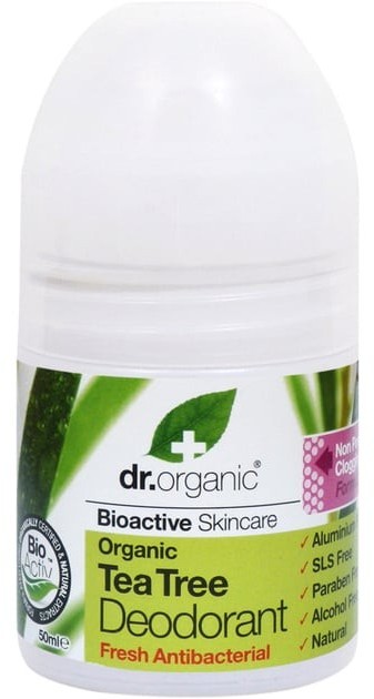 Dr Organic TEA TREE DEZODORANT ROLL ON 50 ML