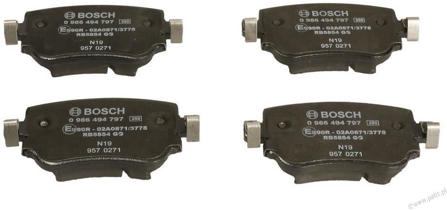 Bosch Klocki hamulcowe 0 986 494 797 BP1971 0986494797
