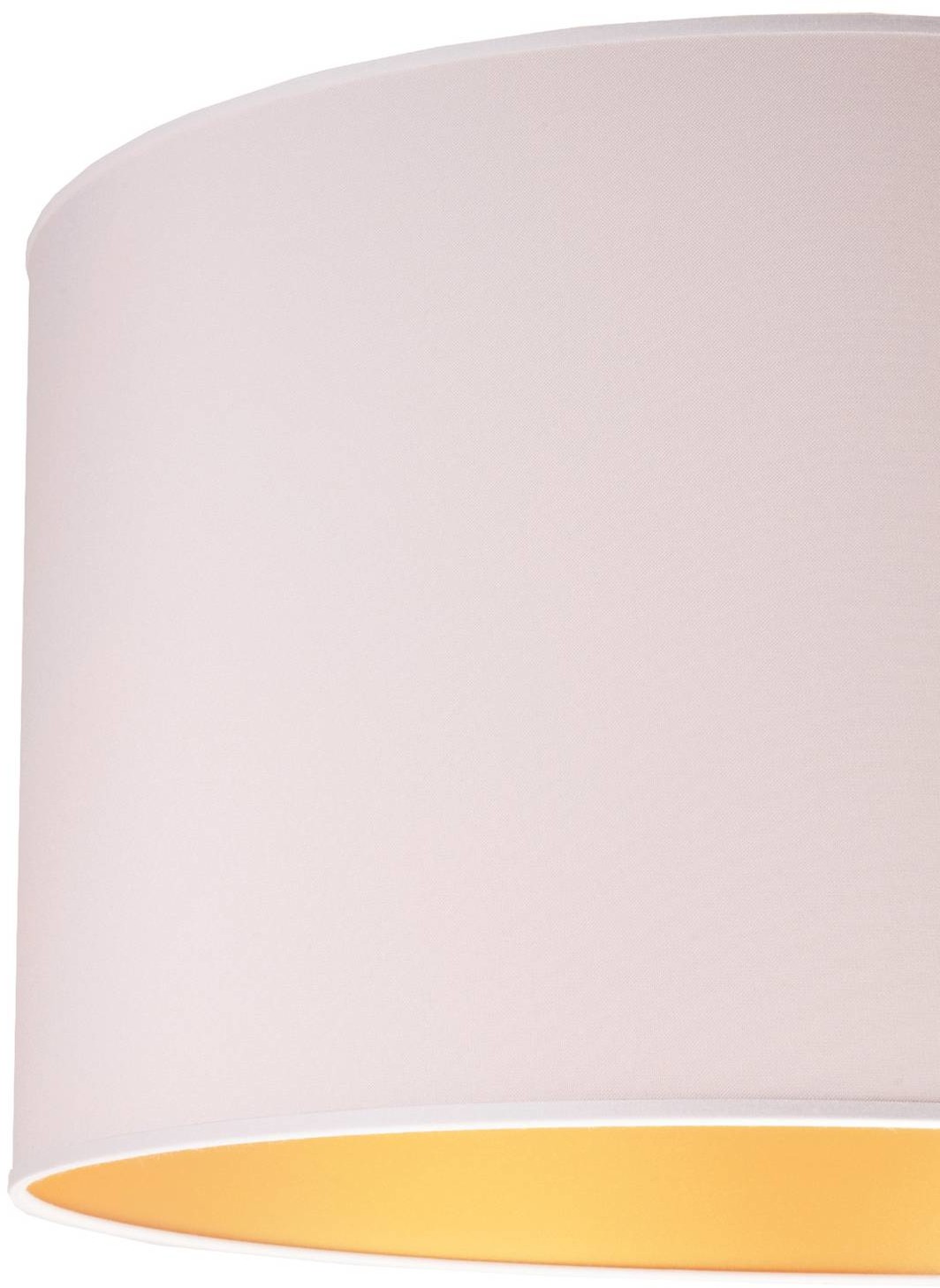 Euluna Lampa stołowa Roller biała/złota, wysokość 50cm