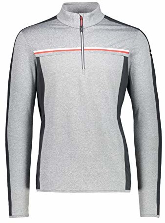 CMP Męska koszulka Pile Elasticizzato Softech Long Sleeve shirt, Grey Mel, 58 30L1217