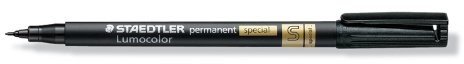 Staedtler 319 S-9 do folii Lumocolor special S etui koronka, trwałe, około 0.4 MM, 10 sztuk w kartonie, w kolorze czarnym 319 S-9