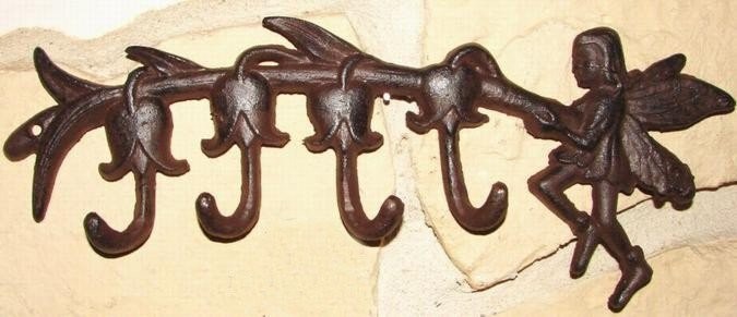 Wieszak ścienny żeliwny, brązowy