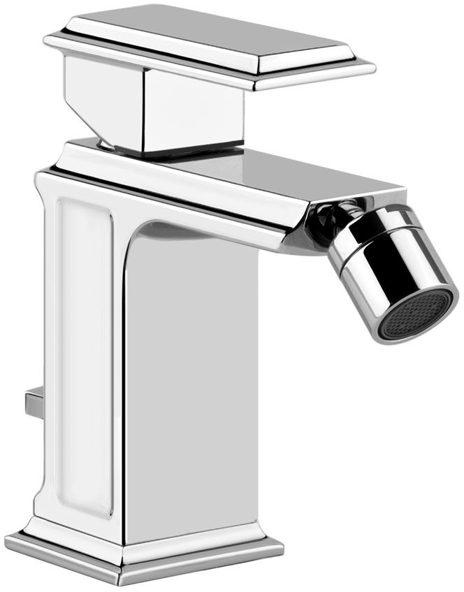 Gessi Eleganza Jednouchwytowa bateria bidetowa stojąca z korkiem automatycznym pop-up chrom 46007.031