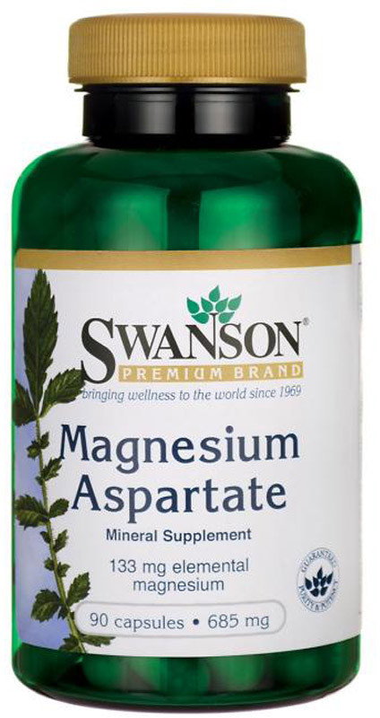 Фото - Вітаміни й мінерали Swanson Magnesium Aspartate 685mg 90caps 