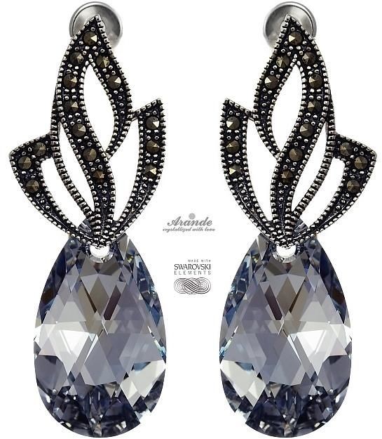 Swarovski UNIKAT kolczyki COMET ADMIRE SREBRO
