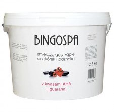 BINGOSPA Zmiękczająca kąpiel do skórek i paznokci z kwasami AHA i guaraną 12,5kg BINGOSPA