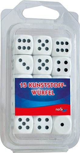 noris Noris Spiele 606154361, 15 białych koralików do oczu z tworzywa sztucznego