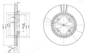 Delphi Tarcza hamulcowa BG3063